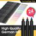 JR.WHITE Fabric Markers Permanent Set of 24 Colors - Ideal for T Shirts, Baby Clothes, Onesies, Bibs, Pillow Covers, Tote Bags, and More - Fine Tip, No Bleed, Child Safe Fabric Paint Pens - Buy Online on GoSupps.com