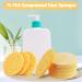 ZOCONE 70 PCS Natural Wood Pulp Cotton Face Sponges for Cleansing and Exfoliating - Reusable and Compressed for Makeup Removal and Skin Cleansing (Yellow) - Buy Online on GoSupps.com