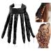 Heatless Headband Octopus Hair Curler Locken Blacker Curle overnight without heat for long medium hair silk band soft headband waves for women girls black
