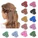 Zou.Rena Claw Clips for Girls 1.57 Inch Small Hair Clips for Women Fine Hair Non-slip Ponytail Clamps(12 pack) 1.57inch 12 colors