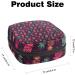 Blue Pink Coral Pineapple Pattern Sanitary Napkin Storage Bag - Menstrual Cup & Nursing Pad Holder - Portable Period Pouch for Women & Teen Girls - Buy Online on GoSupps.com
