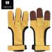 Genuine Leather Archery Gloves - Handmade Three Finger Tabs for Hunting & Shooting | Arrow Guard Protection | Sizes S, M, L - Men Women Beginners - Buy Online on GoSupps.com