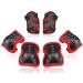 BOSONER Kids/Youth Knee Pad Elbow Pads Guards Protective Gear Set for Roller Skates Cycling BMX Bike Skateboard Inline Skatings Scooter Riding Sports Black / Red Small (3-8 years)