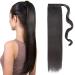 Tess ponytail extension brown 66 cm dark brown (#2a) smooth braid extension horseshaft hair part 100g long hair extension braid 66 cm-smooth dark brown (#2a)