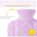Premium 1.8L Heat Bottle with Soft Knitting Cover - Cozy Hot Water Bottle for Children & Adults | Pain Relief & Comfort - Purple - Buy Online on GoSupps.com