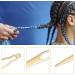 8 Pcs Interlocking Tool Set for Locs with Velvet Bag - Dreadlock Crochet Needle Kit for Easy Hair Tightening - Ideal for Sisterlocks and Interlocks - Gold - Buy Online on GoSupps.com