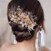 Silver Hair Accessories Bride Wedding Hair Comb Bridal Hair Accessories for Women Flower Rhinestone Headpiece Bridal Pearl Hair Accessories for Girls - Buy Online on GoSupps.com