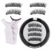 Magnetic Eyelashes No Glue or Liner Needed - Magnetic Lashes Kit | Reusable Waterproof Manga Lashes Easy Application and Removal No Glue Needed 1 Pair with Applicator Natural Look All-Day Comfor