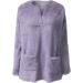 AMhomely Women's Plus Size Teddy Fleece Hoodie - Double Fleece Casual Pullover with V Neck and Pockets - Purple XXL - Buy Online on GoSupps.com