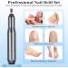 Sarmeley Electric Nail Drill Set - Professional Manicure Pedicure Kit for Acrylic Gel Nails | Portable Electric Nail File with Sanding Bands - Grey - Buy Online on GoSupps.com