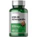 Horbaach KSM-66 Ashwagandha 600mg | with L-Theanine | 60 Coated Caplets | Vegan Non-GMO Gluten Free Complex Supplement