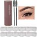 Eyebrow Stamp Kit Long Lasting Waterproof Eyebrow Powder Set Brow Stamp Shaping Kit Eyebrow Definer With 10 Reusable Eyebrow Stencils 2 Eyebrow Pen Brush - Hairline Shadow Powder Stick(Light Brown) - Buy Online on GoSupps.com