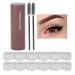 Eyebrow Stamp Kit - Long Lasting Waterproof Powder Shaping Set with 10 Reusable Stencils & 2 Pens for Perfect Definition - Buy Online on GoSupps.com