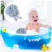 FOMIYES 2 Pcs Cartoon Kids Bath Ball & Sponge Set - Shower Back Scrubber & Body Exfoliator - Buy Online on GoSupps.com