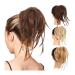 Messy Bun Hair Piece for Women Synthetic Messy Hair Bun Tousled Straight Hair Elastic Braided Chignon Hairpiece Rubber Band Scrunchie Ponytail Extensions for Women Fake Hair Accessories for Women Gi Sw37-24-27