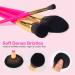 Premium Pink Makeup Brushes Set with Sponges - Ideal for Foundation Contour & Eyeshadow in Gift Box | International Shipping Available - Buy Online on GoSupps.com