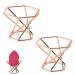 2PCs make-up holder for powder tassel sponge make-up spoil dryer keeper make-up make up powder quack holder hexagonal metal cotton cotton holder chest of drawers display holder for powder quacking ore decoration