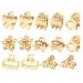 Metal Small Claw Hair Clips for Women Girls 14Pcs Tiny Hair Claw Clips for Thin/Medium Thick Hair Medium Non-slip Short Hair Accessories for Women and Girls Gold 14pcs gold