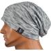 JESSE RENA Men's Striped Baggy Slouch Beanie Hat - Pale | Summer Chic Style - Buy Online on GoSupps.com