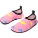 Sixspace bathing shoes children water shoes fast drying swimming shoes slipproof aqua shoes light beach shoes for young girls surf shoes toddlers baby barefoot shoes beach pool gr. 29 EU light color pink 282