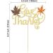 Gyufise 1 Pack Give Thanks Cake Topper Gold Glitter Friendsgiving Cake Topper with Maple Autumn Cake Topper Thanksgiving Happy Thanksgiving Cake Topper Thankful Cake Topper Decor - Buy Online on GoSupps.com