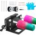 Cup Turner Tumbler Spinner Double Matal Frame Crafts Tumbler Double Cuptisserie Turner for DIY Epoxy Machine with Professional Silent Balance Steering Shaft and Independent Switch 2*cups Black
