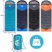 Sleeping Bag 3 Seasons (Summer  Spring  Fall) Warm & Cool Weather - Lightweight Waterproof Indoor & Outdoor Use for Kids  Teens & Adults for Hiking and Camping Blue Single - Buy Online on GoSupps.com