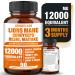 Mushroom Complex 12000mg Capsules - Lions Mane Cordyceps Reshi Maitake - Nootropics Brain Boosts Memory Energy Cognitive Function & Improves Focus Immune System Antioxidant - 90 Vegan Capsules