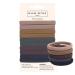 Basic Sense Regular Hair Ties - Premium Cotton Mixed Seamless Elastics Soft & Strong Hold Metal-Free for Daily Comfort Regular Brown M Brown