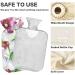 Naanle Tropical Flower Hawaii 2L Hot Water Bottle - Transparent Large Ideal for Bed Hand & Foot Pain Relief Heat & Cold Therapy - Buy Online on GoSupps.com