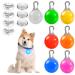 7 pieces dog light pendants LED flashing light dog collar pendant for dog cats pet luminous band with 3 flashing modes safety light keychain for school bags children jogger