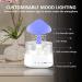 Cloud Rain Humidifier with Colorful Light & Aroma Diffuser - 7 Color Changing Lights - Multifunctional for Home, Desk, Bedside - White - Buy Online on GoSupps.com