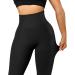 RXRXCOCO High Waist Leggings for Women - Push Up Scrunch Booty Gym Pants Opaque & Long | Perfect for Running & Sports Black - Buy Online on GoSupps.com