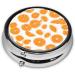 Buy Peach Round Pill Box | 3 Compartment Mini Travel Medicine Organizer | Portable Decorative Pill Case for Vitamins - Buy Online on GoSupps.com