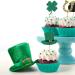 24pcs St. Patrick's Day Cupcake Toppers 4 Styles Shinning Horseshoe Hat 4-Leaf Clover St. Patrick's Day Cake Decorations Food Picks Shamrock Cupcake Toppers for Irish Birthday Party - Buy Online on GoSupps.com