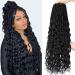 24 Inch Faux Locs Crochet Hair 6 Packs Soft Goddess Locs Crochet Braids Pre Looped Crochet Hair Extensions for Women (24 Inch 1B) 24 Inch 1B