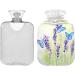 NAANLE 2L Hot Water Bottle with Cover - Watercolor Butterfly Design for Back Pain Relief & Warmth Therapy | Transparent Hot Water Bottle for Hands & Neck - Buy Online on GoSupps.com
