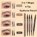2 In 1 Magic 4-Tip Eyebrow Pencil Eyebrow Magic Pen Eyebrow 4 Tip Brow Pencil 3D Waterproof And Sweat-proof Microblading Eyebrow Pencil Contouring Pen For Natural Makeup Last All Day(Black) - Buy Online on GoSupps.com