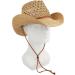 Melesh Adult Sun Straw Western Cowboy Hat in Khaki - Stylish Protection from the Sun - Buy Online on GoSupps.com