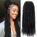 Goddess Locs Crochet Hair 6 Packs 16 Inch Straight Faux Locs Crochet Hair for Black Women Crochet Pre-Looped Curly Hair Soft Faux Locs Synthetic Braiding Hair Extensions (16 Inch 6 Packs 1B) 16 Inch (Pack of 6) 1B