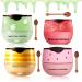Bee Lip Balm Honey Pot Honey & Strawberry & Watermelon&Lime Lip Mask Overnight Moisturizing Lip Sleep Mask with Stick Hydrating & Prevention Dry and Cracked Lip Scrubs Exfoliator Strawberry&Watermelon&Honey&Apple Lime
