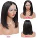 Brazilian Straight Bob Wig Human Hair 12 Inch | Middle Part Short Bob Lace Frontal Wig for Black Women - Natural Color - Pack of 1 - Buy Online on GoSupps.com