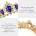 Didder Baroque Vintage Rhinestone Tiara - Blue Royal Crystal Women's Princess Crown - Bridal Hair Accessories for Wedding, Prom, Pageant & More - Buy Online on GoSupps.com