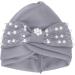 Women's Grey Floral Turban Cap - Bedazzled Slouchy Headwear | One Size - Buy Online on GoSupps.com