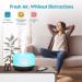 LONID 500ml Wood Grain Essential Oil Diffuser for Large Room Home Aromatherapy - Cool Mist, Black Wood Grain with Oil - Buy Online on GoSupps.com