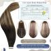 LAAVOO Ombre Tape-In Hair Extensions - Real Hair Balayage Black to Brown & Caramel Blonde 40cm 10PCS #1B/4/27 - Buy Online on GoSupps.com