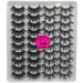 DAODER Eyelashes False Lashes Dramatic 20mm Thick Mink Lashes Pack Long Fluffy Wispy Natural Fake Eyelashes Bulk 20 Pairs 2 Styles