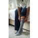 Dr. Scholl's Men's Travel Knee High Compression Socks - Plus Sizes - Gray/Blue - Boost Comfort & Support - Buy Online on GoSupps.com