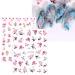 JMEOWIO Spring Flower Nail Art Stickers - 12 Sheets Self-Adhesive Decals for Unique Nail Designs | Nail Supplies Decoration Accessories - Buy Online on GoSupps.com