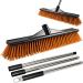 Stiff Floor Brush Scrubber - Stiff Bristle Scrubber | Portable Outdoor Sweeping Brush for Floors Shower Cleaning Brush Floor Scrub Brush for Balconies Decks Bairong 50cm - Buy Online on GoSupps.com